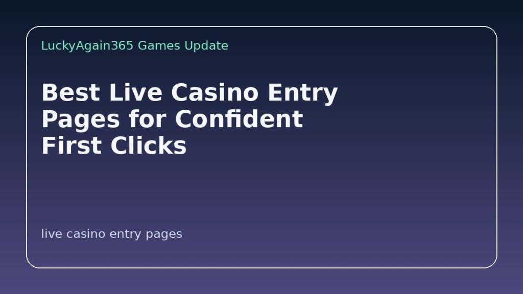 Best live casino entry pages