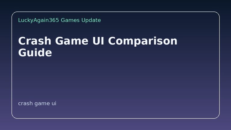Crash game UI comparison guide